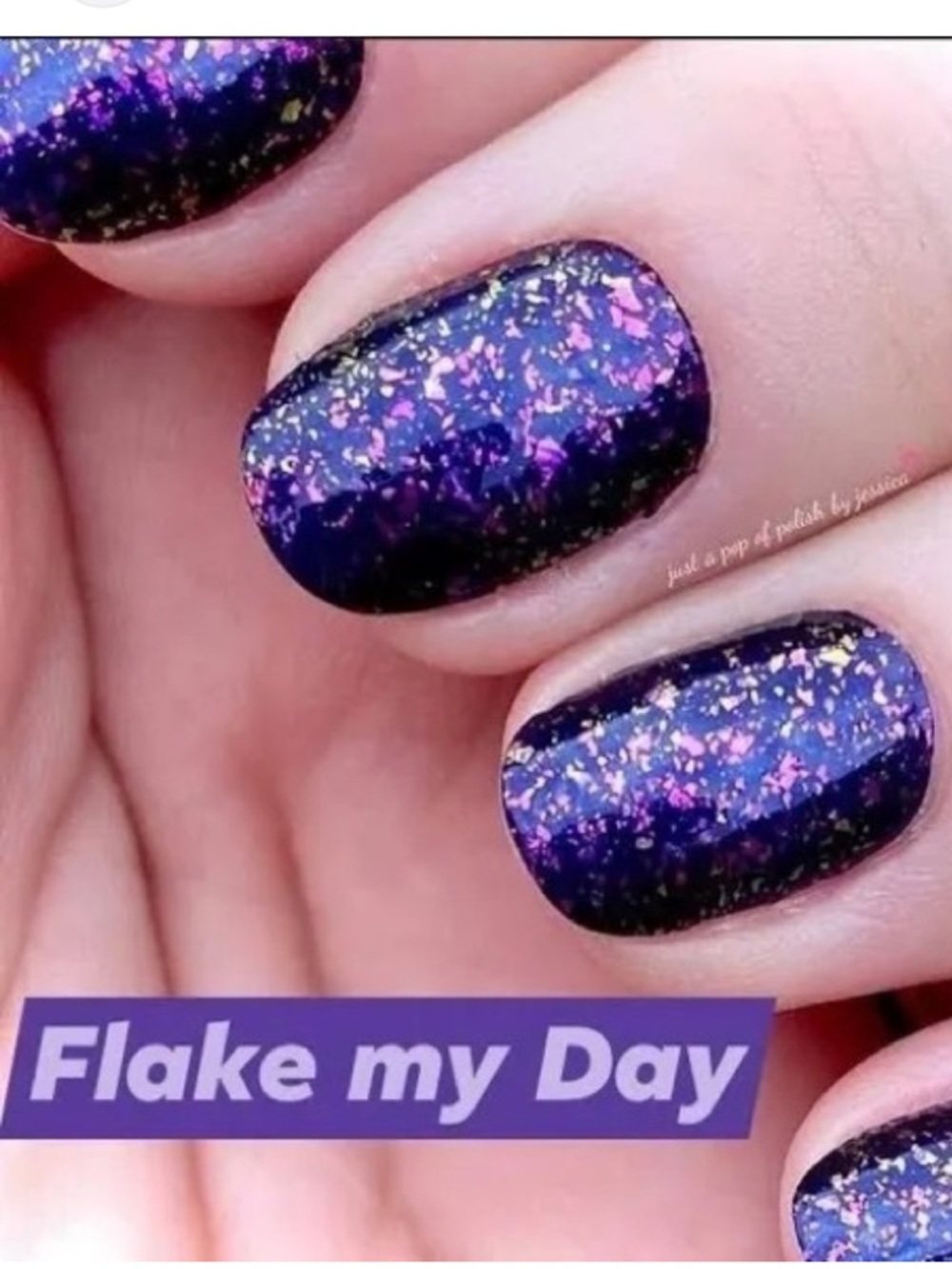 Color Street Nail Polish Strips Flake My Day FMG213 16pcs eggplant, purple NIP